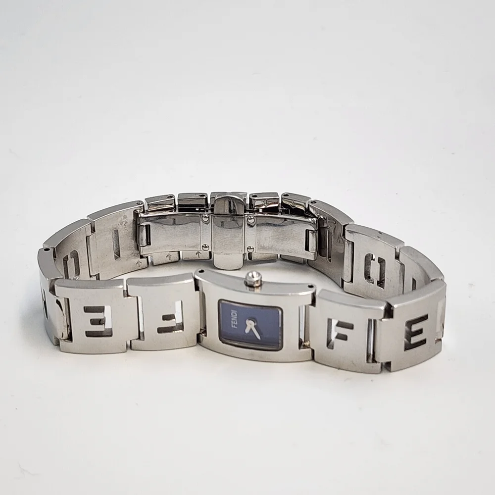 FENDI Woman's 3150L Stainless Watch With Blue Face